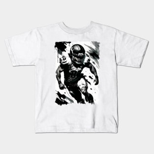 ✪ NFL ✪ Football Player Portrait ☛ Abstract Vector Splatter Art Illustration Kids T-Shirt